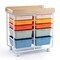 10 Drawer Rolling Storage Cart With Wheels Organizer MDF Top Metal Frame For Office Craft Supplies